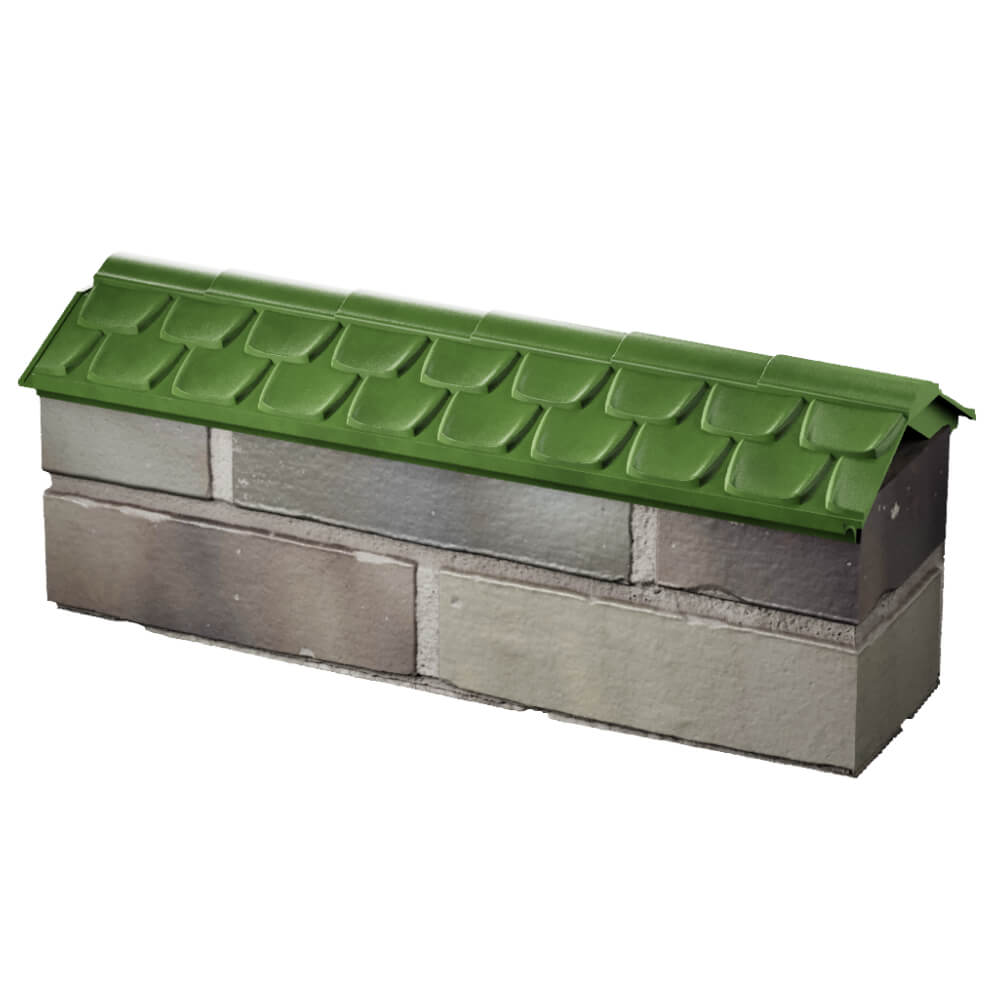 Парапет Zking Эльбрус Зеленый с посадкой на 0.5 кирпича (130мм)