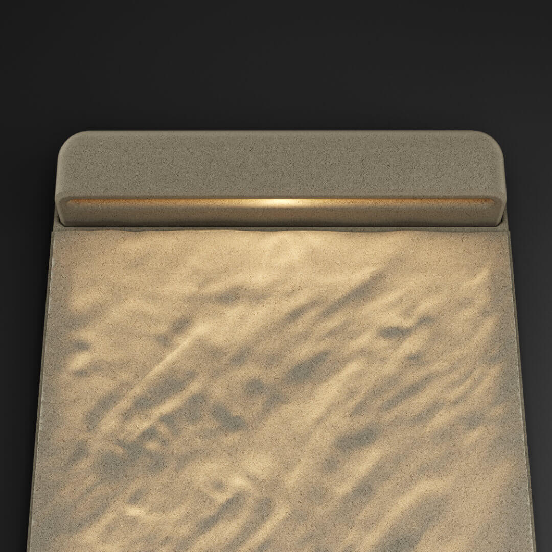 LED Светильник для шаговой плиты STONE Светлая Галька 330х75х98мм